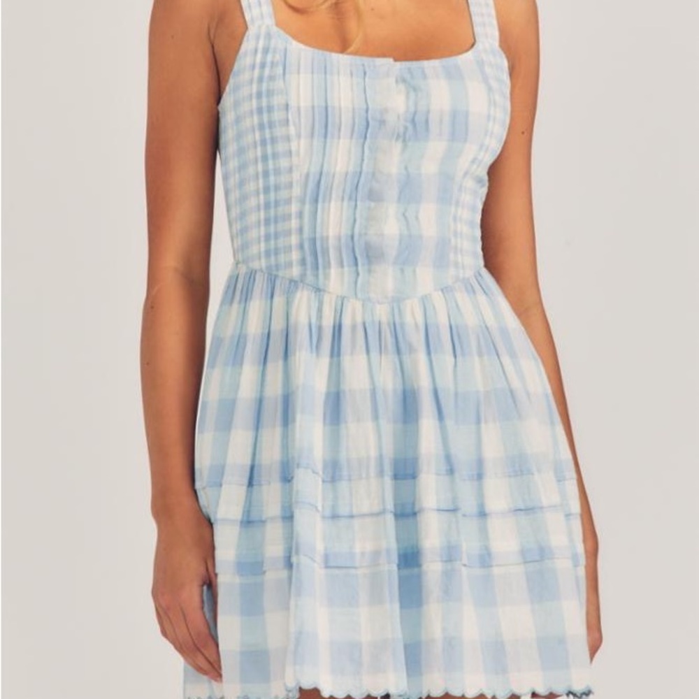 LoveShackFancy Chennedy Dress Blue, Size 4